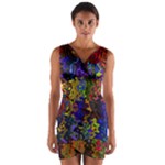 Colorful waves                                                        Wrap Front Bodycon Dress