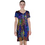 Colorful waves                                                     Short Sleeve Nightdress