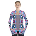 Blue pink shapes rows.jpg                                                 Women s Open Front Pockets Cardigan