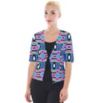Blue pink shapes rows.jpg                                               Cropped Button Cardigan