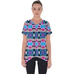 Blue pink shapes rows.jpg                                                 Cut Out Side Drop Tee