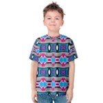 Blue pink shapes rows.jpg                                                       Kid s Cotton Tee