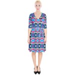 Blue pink shapes rows.jpg                                                           Wrap Up Cocktail Dress