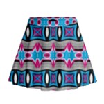 Blue pink shapes rows.jpg                                                         Mini Flare Skirt