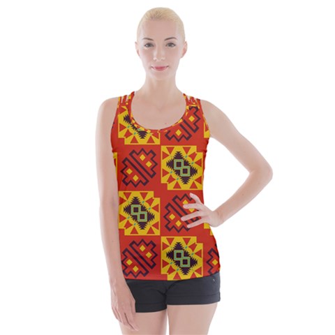 Squares and other shapes pattern                                                      Criss cross Back Tank Top from ZippyPress