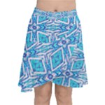 Geometric Doodle 1 Chiffon Wrap Front Skirt
