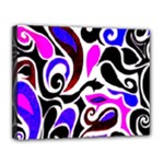 Retro Swirl Abstract Canvas 14  x 11  (Stretched)