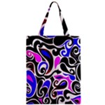 Retro Swirl Abstract Zipper Classic Tote Bag