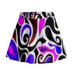 Retro Swirl Abstract Mini Flare Skirt