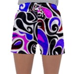 Retro Swirl Abstract Sleepwear Shorts