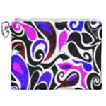 Retro Swirl Abstract Canvas Cosmetic Bag (XXL)