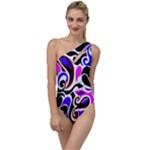 Retro Swirl Abstract To One Side Swimsuit