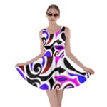 Retro Swirl Abstract Skater Dress