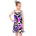 Retro Swirl Abstract Kids  Overall Dress