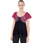 crimson Lace Front Dolly Top