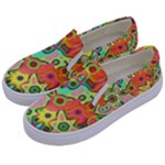 Colorful shapes         Kids  Canvas Slip Ons