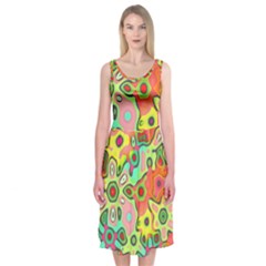 Colorful shapes         Midi Sleeveless Dress from ZippyPress