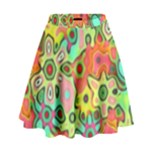 Colorful shapes            High Waist Skirt