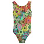 Colorful shapes         Kids  Cut-Out Back One Piece Swimsuit