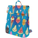 Cute food characters clipart          Flap Top Backpack