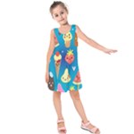 Cute food characters clipart            Kid s Sleeveless Dress