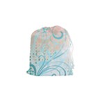 Pink Blue Pattern Drawstring Pouch (Small)