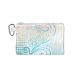 Pink Blue Pattern Canvas Cosmetic Bag (Small)