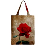 Red Rose Art Zipper Classic Tote Bag