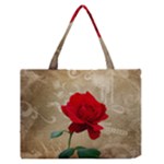 Red Rose Art Zipper Medium Tote Bag