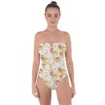 Vintage roses               Tie Back One Piece Swimsuit
