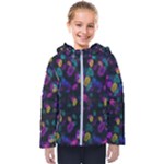 Neon brushes                     Kids  Hooded Puffer Jacket