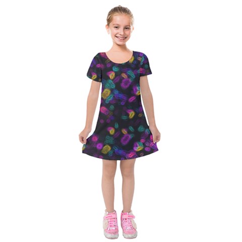 Neon brushes                          Kids  Short Sleeve Velvet Dress from ZippyPress