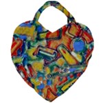 Colorful painted shapes                      Giant Heart Shaped Tote