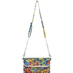 Colorful painted shapes                      Mini Crossbody Handbag
