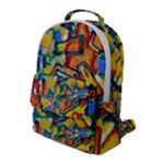 Colorful painted shapes                     Flap Pocket Backpack (Large)