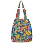 Colorful painted shapes                      Center Zip Backpack