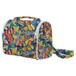 Colorful painted shapes                   Satchel Shoulder Bag