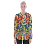 Colorful painted shapes                      Women Long Sleeve Shirt