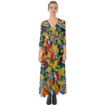 Colorful painted shapes                         Button Up Boho Maxi Dress