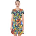 Colorful painted shapes                        Adorable in Chiffon Dress