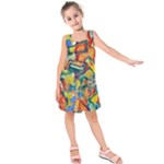 Colorful painted shapes                     Kid s Sleeveless Dress