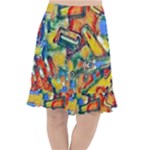 Colorful painted shapes                         Fishtail Chiffon Skirt