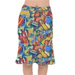 Colorful painted shapes                          Short Mermaid Skirt