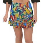 Colorful painted shapes                      Fishtail Mini Chiffon Skirt