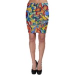 Colorful painted shapes                      Bodycon Skirt