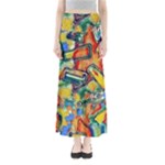 Colorful painted shapes                      Women s Maxi Skirt
