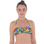 Colorful painted shapes                      Halter Bandeau Bikini Top
