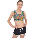 Colorful painted shapes                     V-Back Sports Bra