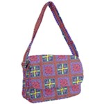 Shapes in squares pattern                       Courier Bag