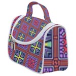 Shapes in squares pattern                    Satchel Handbag
